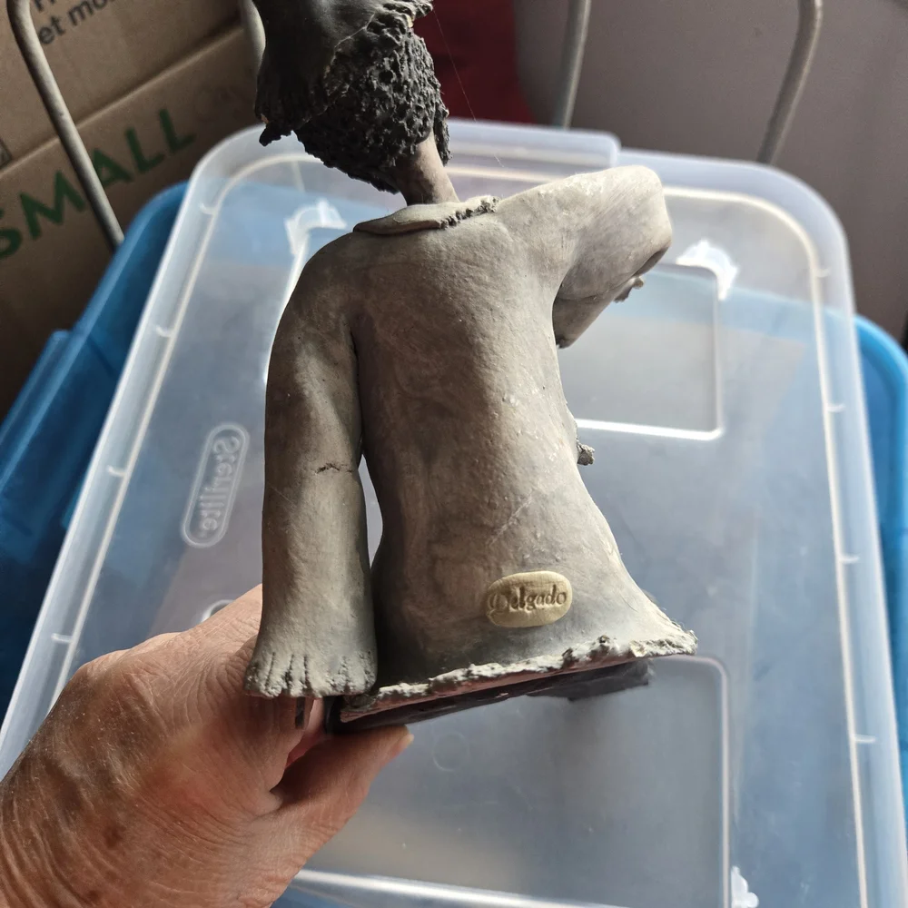 Rustic Musician Figurine
